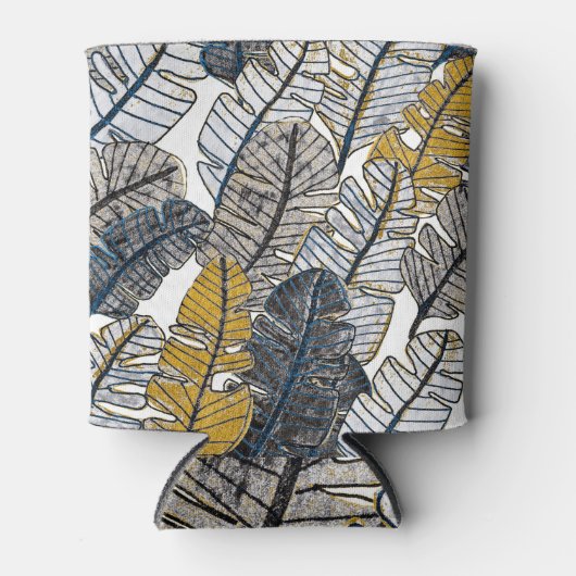 手描き:熱帯葉国 缶クーラー (正面)