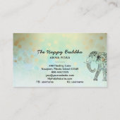 *~*手描き – 象金ゴールド文仏 名刺 (裏面)