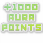 手描き + 1000 オーラポイント シール (正面)