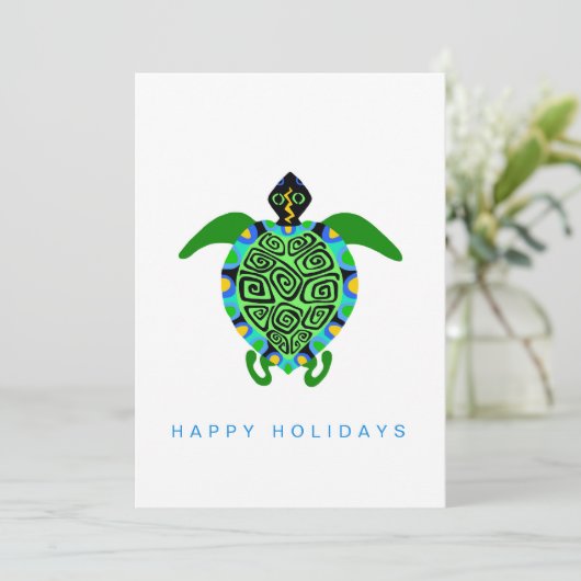 手描き – Sea TURTLE – 海洋野生生物 – 海 シーズンカード (スタンド正面)