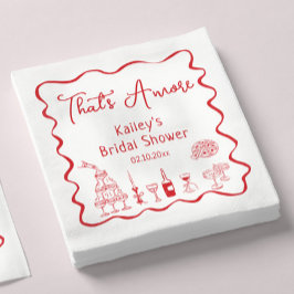 手描き That's Amore ブライダルシャワー スタンダードカクテルナプキン