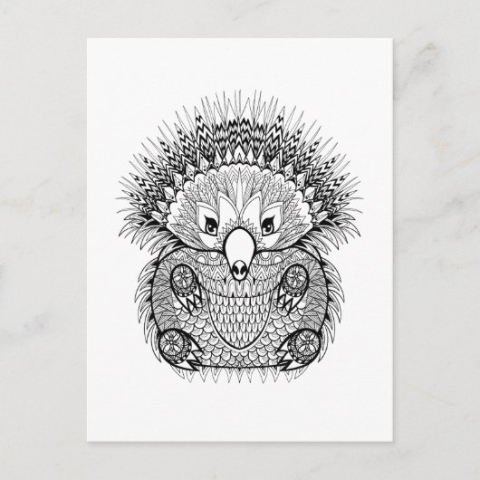 手描きEchidna Doodle ポストカード (正面)