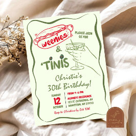 手描きweenies+tiniesの誕生日パーティー 招待状