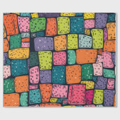 手描はっきりしたき正方形 ラッピングペーパー (フラット)