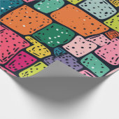 手描はっきりしたき正方形 ラッピングペーパー (角)