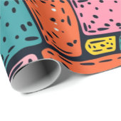 手描はっきりしたき正方形 ラッピングペーパー (ロールコーナー)