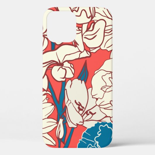 手描エレガントきの花柄庭花 Case-Mate iPhoneケース (裏面)