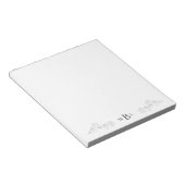 手描エレガントきジャスミンモノグラムメモ帳 ノートパッド (アングル)