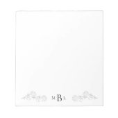 手描エレガントきジャスミンモノグラムメモ帳 ノートパッド (正面)