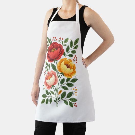手描エレガントきフローラエプロン エプロン (インサイチュ)