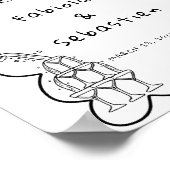 手描エレガントきリハーサルのディナーウェルカムサイン ポスター (角)