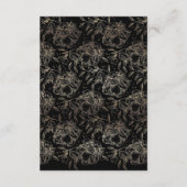 手描エレガントき植物モノグラ結婚ム 出欠カード (裏面)