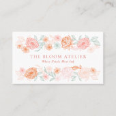 手描エレガントき植物学フローララインアートガーリー 名刺 (正面)