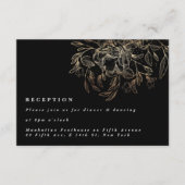 手描エレガントき植物結婚披露宴 エンクロージャーカード (正面)