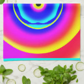 手描カラフルきパターンアートスタイル キッチンタオル (折り畳み)