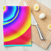 手描カラフルきパターンアートスタイル キッチンタオル (四つ折り)