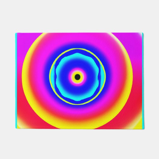 手描カラフルきパターンアートスタイル ドアマット (正面)