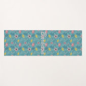 手描カラフルきフローラ  ヨガマット (正面(横))