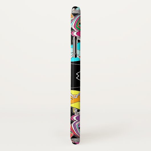 手描カラフルき抽象芸術Iモノグラムイニシャル Case-Mate iPhoneケース (裏面/右)