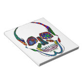 手描カラフルき砂糖スカルモザイク ノートパッド (アングル)