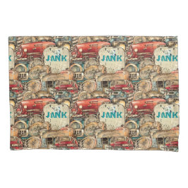 手描クールき古い車ユニークのヴィンテージ作品 枕カバー