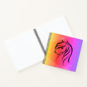 手描スタイリッシュきサンセットホースアートスケッチブック ノートブック (内部)