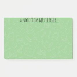 手描パーソナライズされたき学校用品パターンPo ポストイット