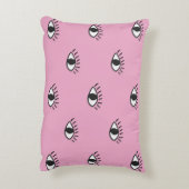 手描モダンきの瞳をぴっと描いたシームレスな模様 アクセントクッション (裏面(縦))