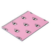 手描モダンきの瞳をぴっと描いたシームレスな模様 ノートブック (左側)