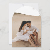 手描モダンきアーチ写真アンダーレイRSVP結婚の 招待状 (正面)