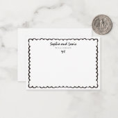 手描モダンきカップル文房具 ノートカード (正面/裏面インサイチュ)