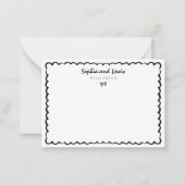 手描モダンきカップル文房具 ノートカード (正面)