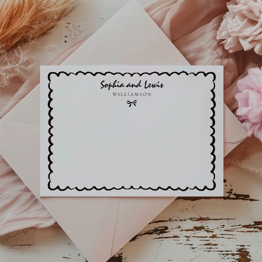 手描モダンきカップル文房具 ノートカード