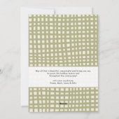 手描モダンきボホハッピーホリデー2写真 シーズンカード (裏面)