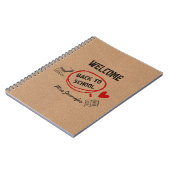 手描モダンき及びレタークラフト紙 ノートブック (左側)