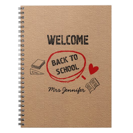 手描モダンき及びレタークラフト紙 ノートブック (正面)