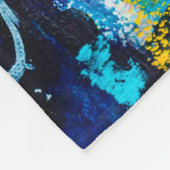 手描モダンき数々の混色メディアアートc フリースブランケット (角)