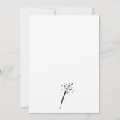 手描モダンき誕生日ディナーパーティの招待状 招待状 (裏面)