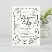 手描予測できなきドードルハローウィンパーティ 招待状 (スタンド正面)