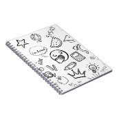 手描予測できなきドードルパターン ノートブック (右側)