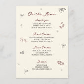 手描予測できなきマルーン メニュー (正面)