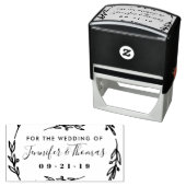 手描素朴きリース日付の保存 セルフインキングスタンプ (インサイチュ)