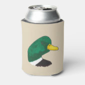 手描芸術的きマラードアヒル 缶クーラー (缶裏面)