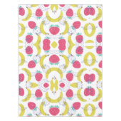 手描鮮やかきのイチゴとバナナ テーブルクロス (正面)