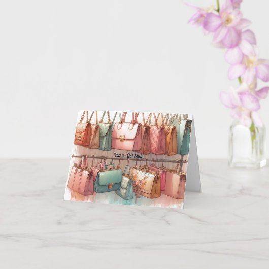 手提げカードメッセージ得スタイル カード (蘭)