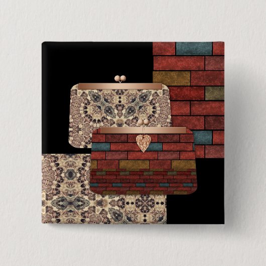 手提げスタイリッシュ袋 缶バッジ (正面)