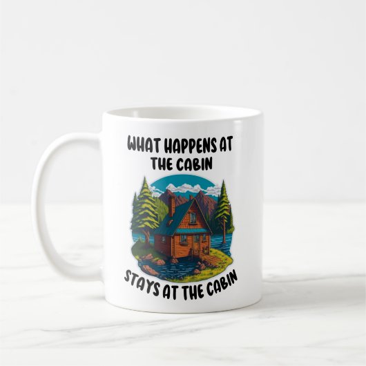 「手摘みの避難所:デザインあなたの湖畔の脱出」 コーヒーマグカップ (左)