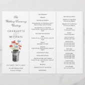 手摘素朴み花三重ウェディングプログラム (正面)