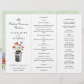 手摘素朴み花三重ウェディングプログラム (正面/裏面)