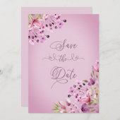 手摺り紫フローラ水色 セーブザデート (正面/裏面)